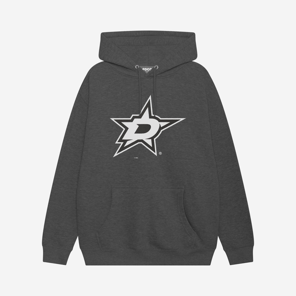 Dallas Stars Black & White Primary Logo Hoodie FOCO S - FOCO.com