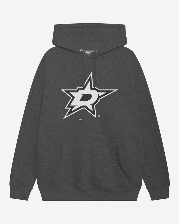 Dallas Stars Black & White Primary Logo Hoodie FOCO S - FOCO.com