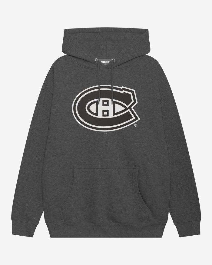 Montreal Canadiens Black & White Primary Logo Hoodie FOCO S - FOCO.com