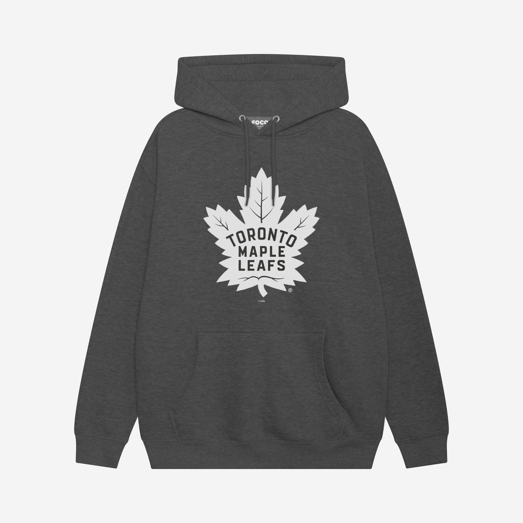 Toronto Maple Leafs Black & White Primary Logo Hoodie FOCO S - FOCO.com