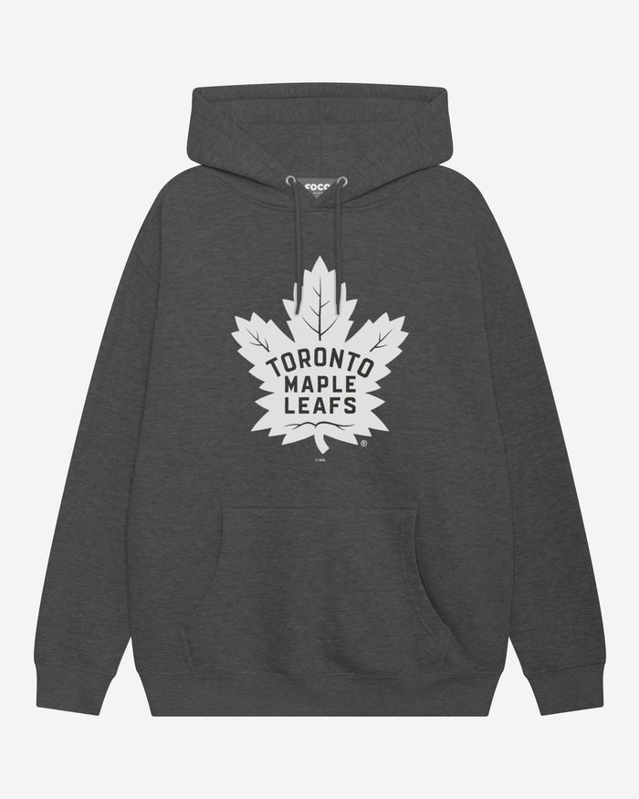 Toronto Maple Leafs Black & White Primary Logo Hoodie FOCO S - FOCO.com