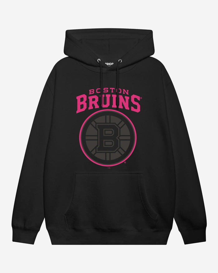Boston Bruins Highlight Reel Hoodie FOCO Black/Neon Pink S - FOCO.com