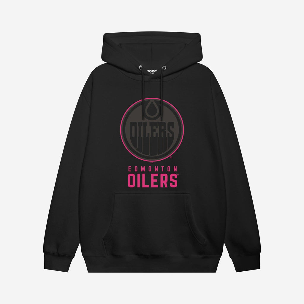 Edmonton Oilers Highlight Reel Hoodie FOCO Black/Neon Pink S - FOCO.com