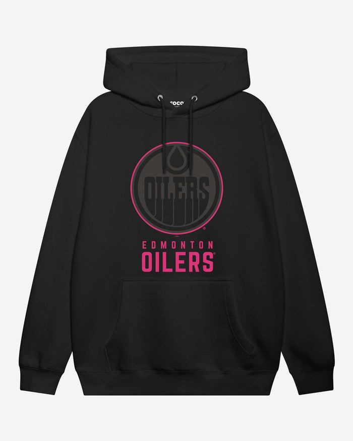 Edmonton Oilers Highlight Reel Hoodie FOCO Black/Neon Pink S - FOCO.com