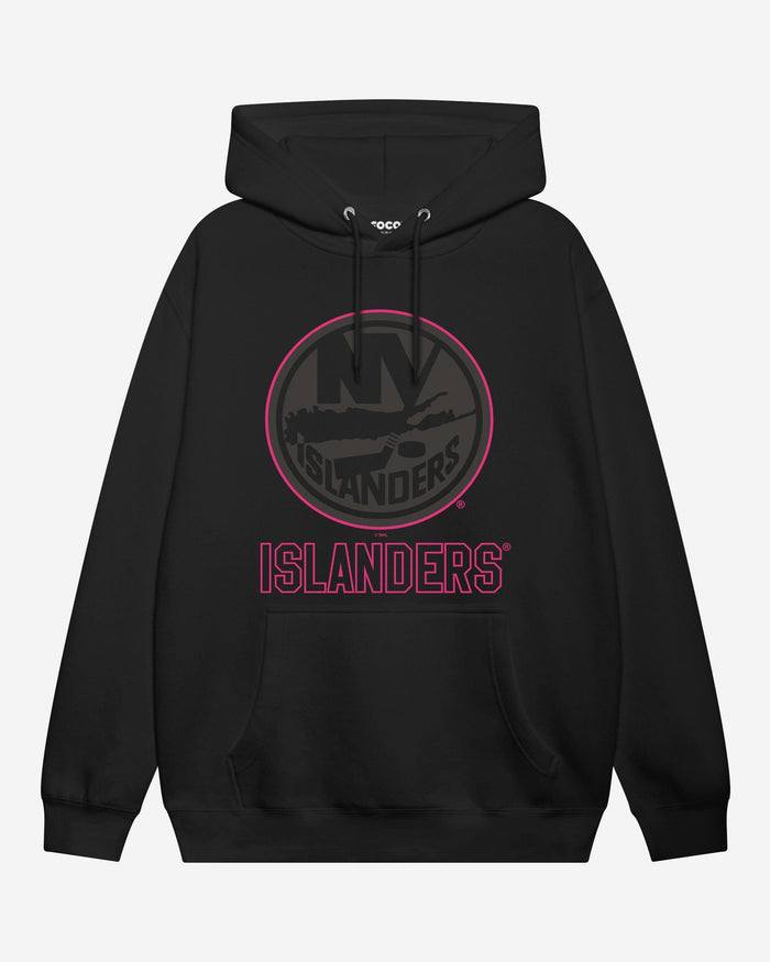 New York Islanders Highlight Reel Hoodie FOCO Black/Neon Pink S - FOCO.com