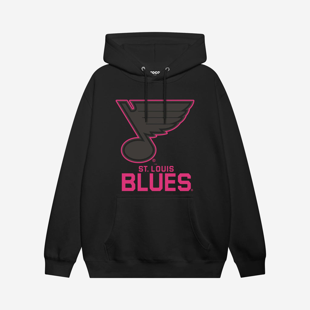 St Louis Blues Highlight Reel Hoodie FOCO Black/Neon Pink S - FOCO.com