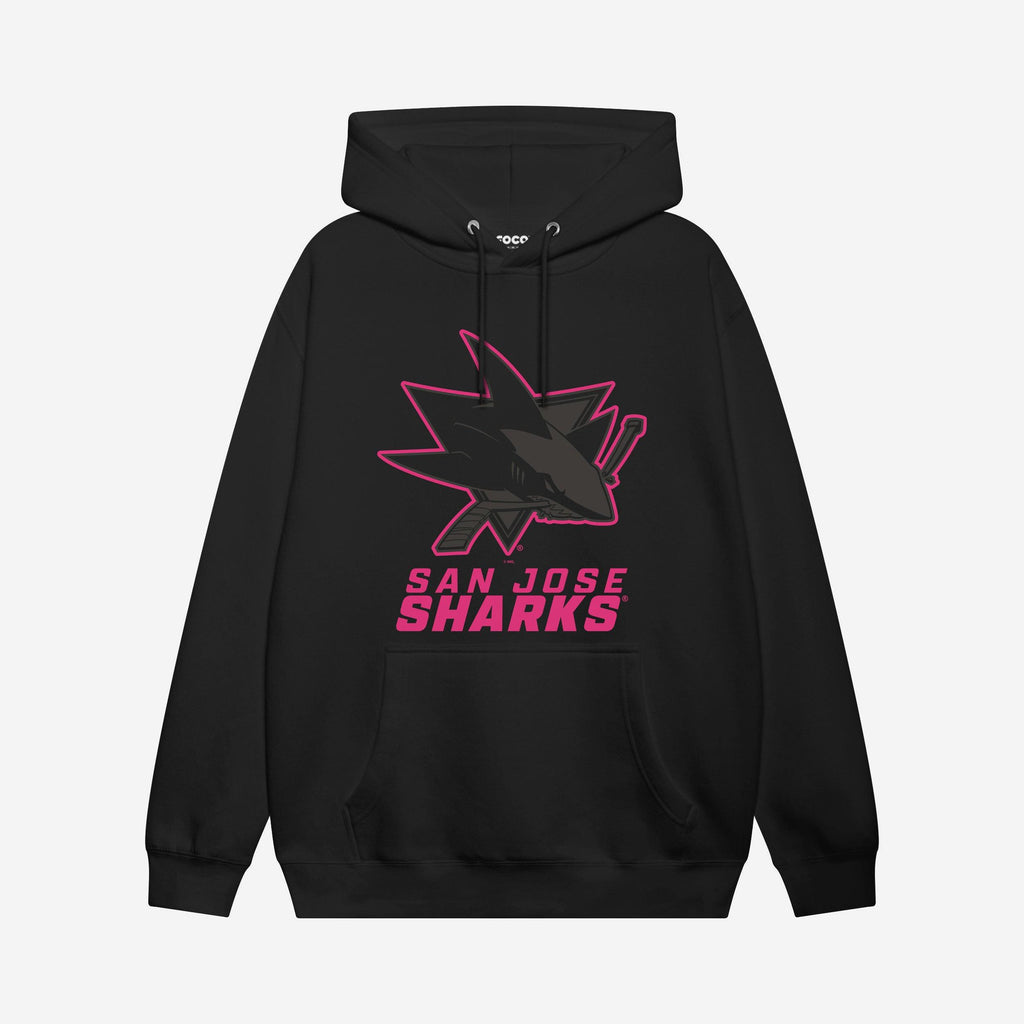 San Jose Sharks Highlight Reel Hoodie FOCO Black/Neon Pink S - FOCO.com