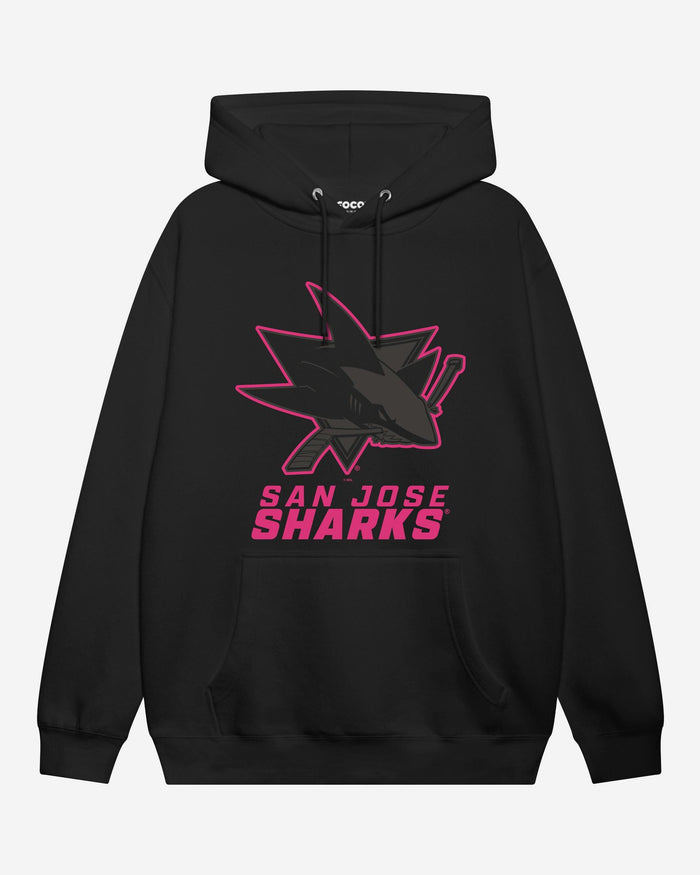 San Jose Sharks Highlight Reel Hoodie FOCO Black/Neon Pink S - FOCO.com