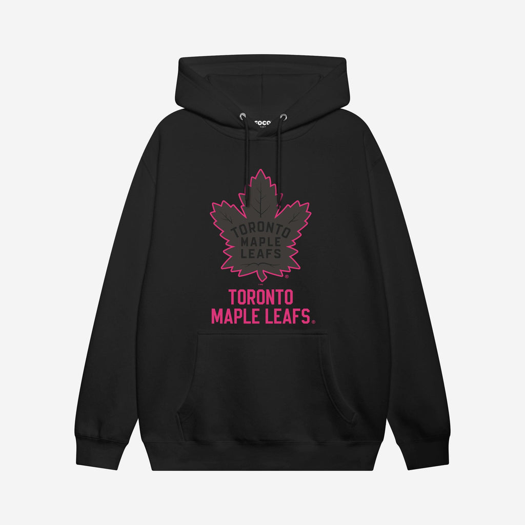 Toronto Maple Leafs Highlight Reel Hoodie FOCO Black/Neon Pink S - FOCO.com