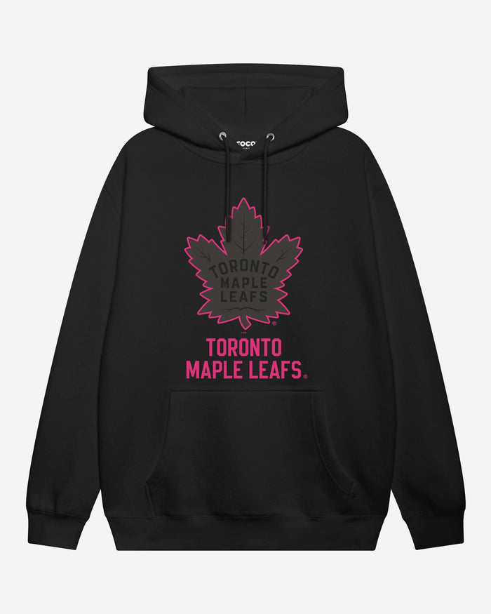 Toronto Maple Leafs Highlight Reel Hoodie FOCO Black/Neon Pink S - FOCO.com