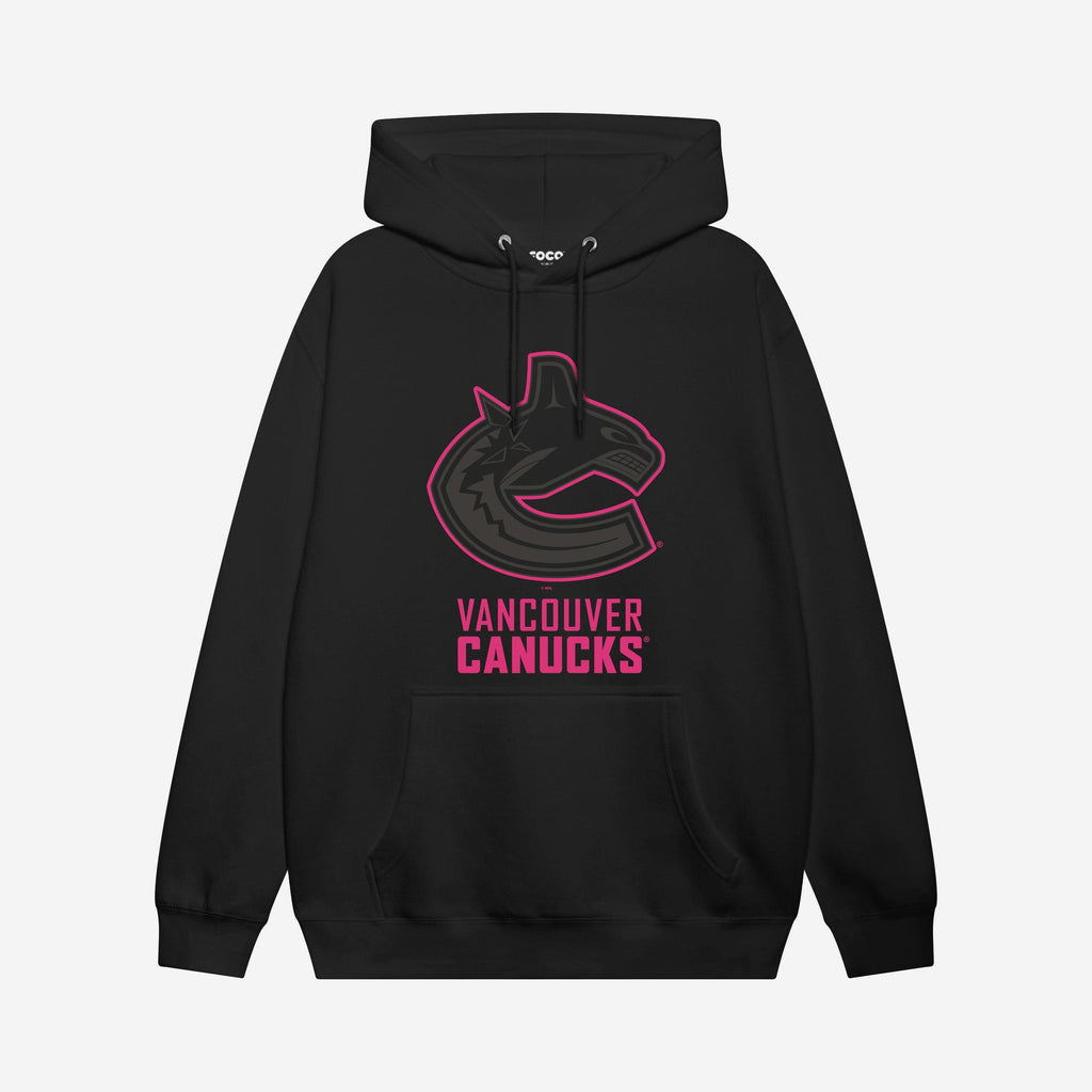 Vancouver Canucks Highlight Reel Hoodie FOCO Black/Neon Pink S - FOCO.com