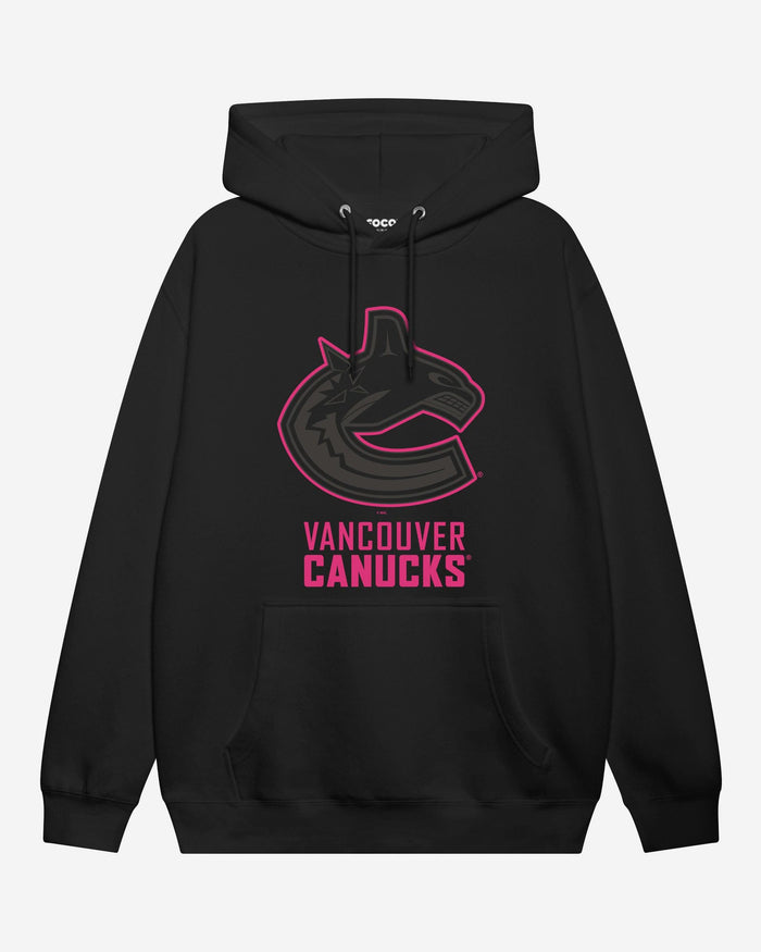 Vancouver Canucks Highlight Reel Hoodie FOCO Black/Neon Pink S - FOCO.com