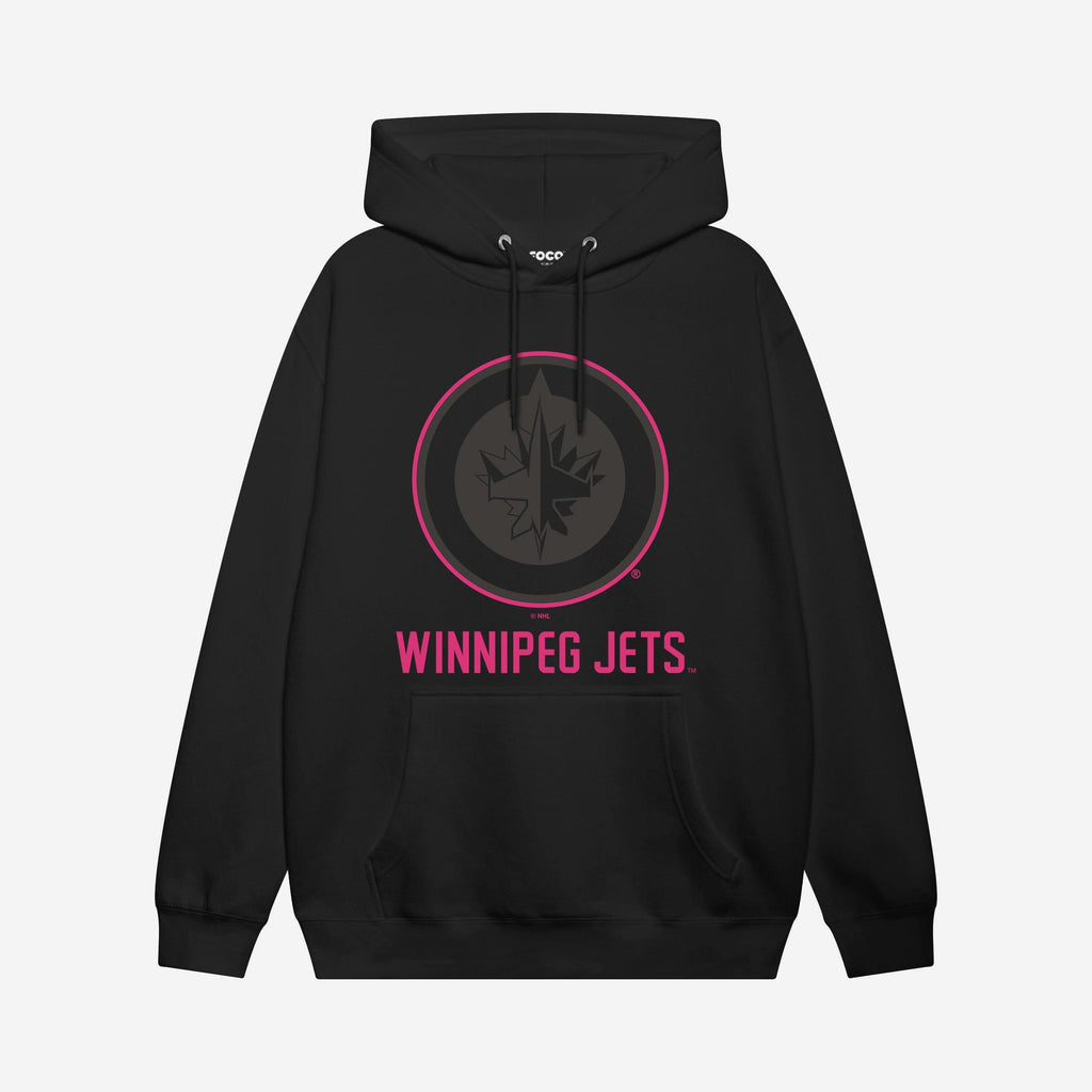 Winnipeg Jets Highlight Reel Hoodie FOCO Black/Neon Pink S - FOCO.com