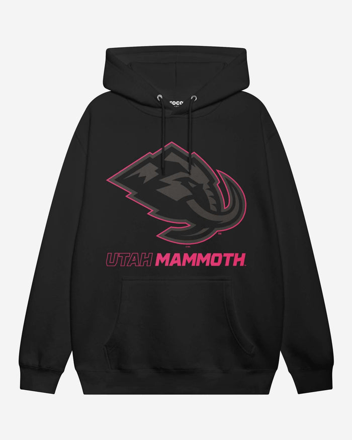 Utah Mammoth Highlight Reel Hoodie FOCO Black/Neon Pink S - FOCO.com