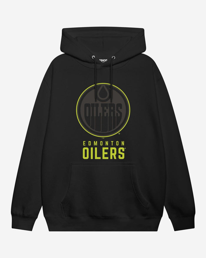 Edmonton Oilers Highlight Reel Hoodie FOCO Black/Volt S - FOCO.com