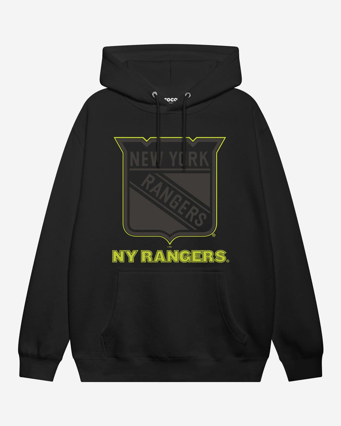 New York Rangers Highlight Reel Hoodie FOCO Black/Volt S - FOCO.com
