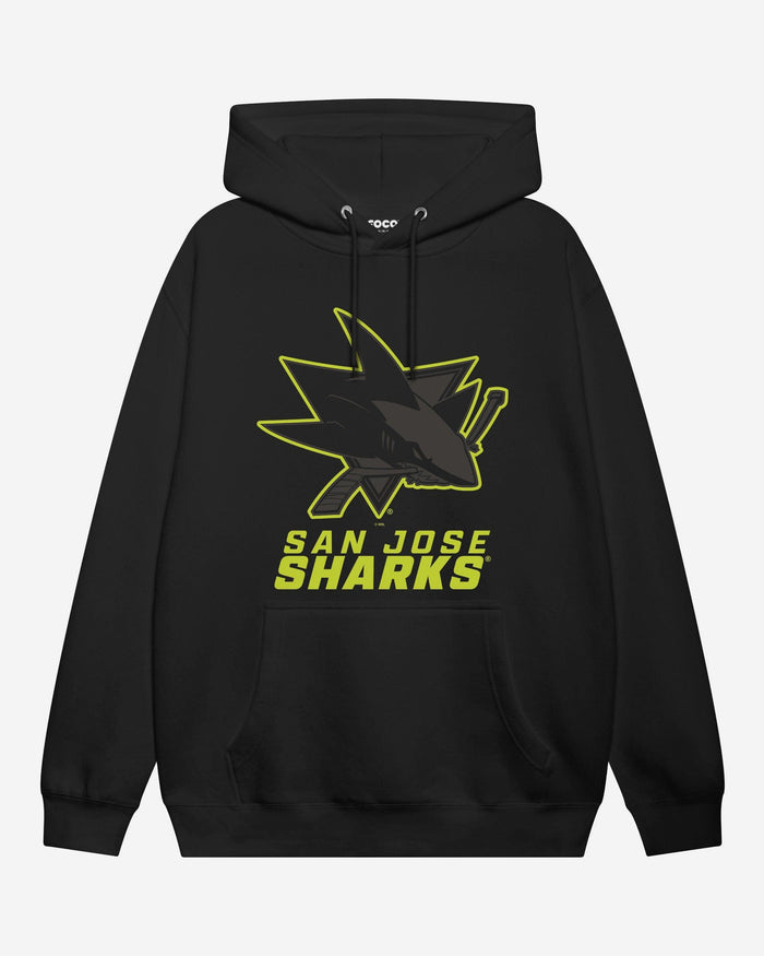 San Jose Sharks Highlight Reel Hoodie FOCO Black/Volt S - FOCO.com
