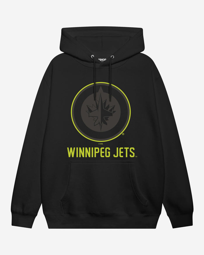 Winnipeg Jets Highlight Reel Hoodie FOCO Black/Volt S - FOCO.com