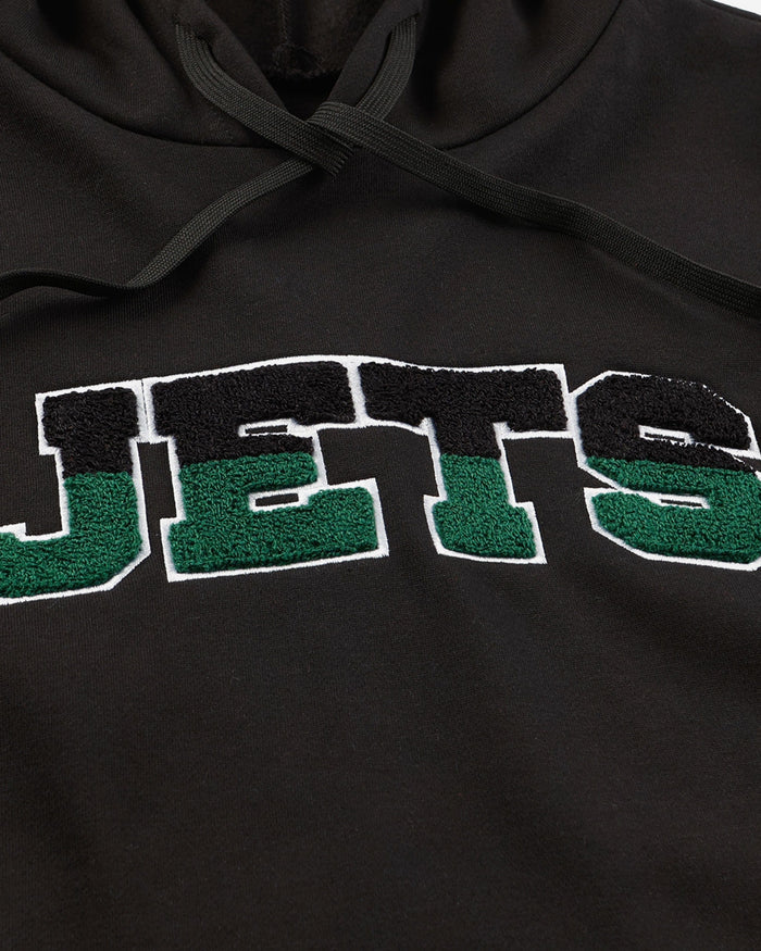 New York Jets Womens Cropped Chenille Hoodie FOCO - FOCO.com