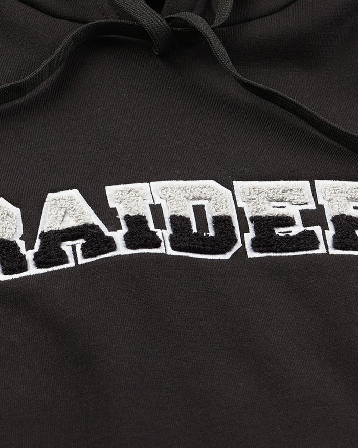 Las Vegas Raiders Womens Cropped Chenille Hoodie FOCO - FOCO.com