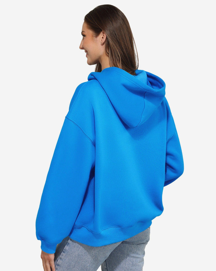 Detroit Lions Womens Rhinestone Logo Oversized Hoodie FOCO S - FOCO.com