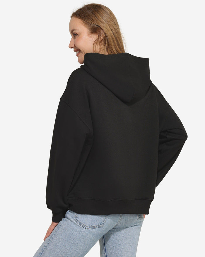 Las Vegas Raiders Womens Rhinestone Logo Oversized Hoodie FOCO S - FOCO.com