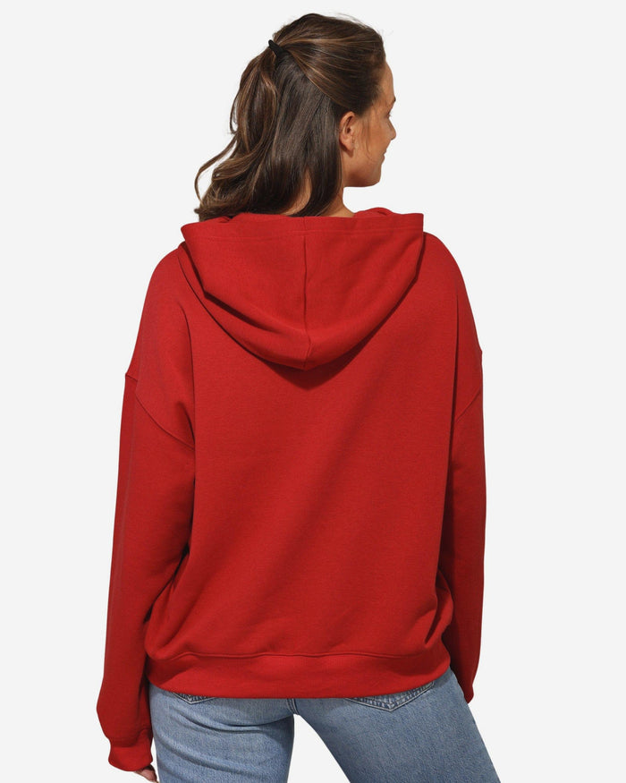 San Francisco 49ers Womens Rhinestone Logo Oversized Hoodie FOCO S - FOCO.com