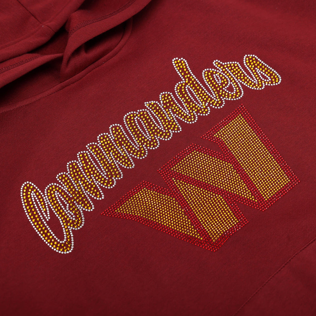 Washington Commanders Womens Rhinestone Logo Oversized Hoodie FOCO
