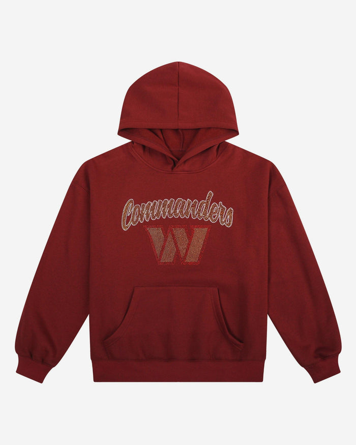 Washington Commanders Womens Rhinestone Logo Oversized Hoodie FOCO S - FOCO.com