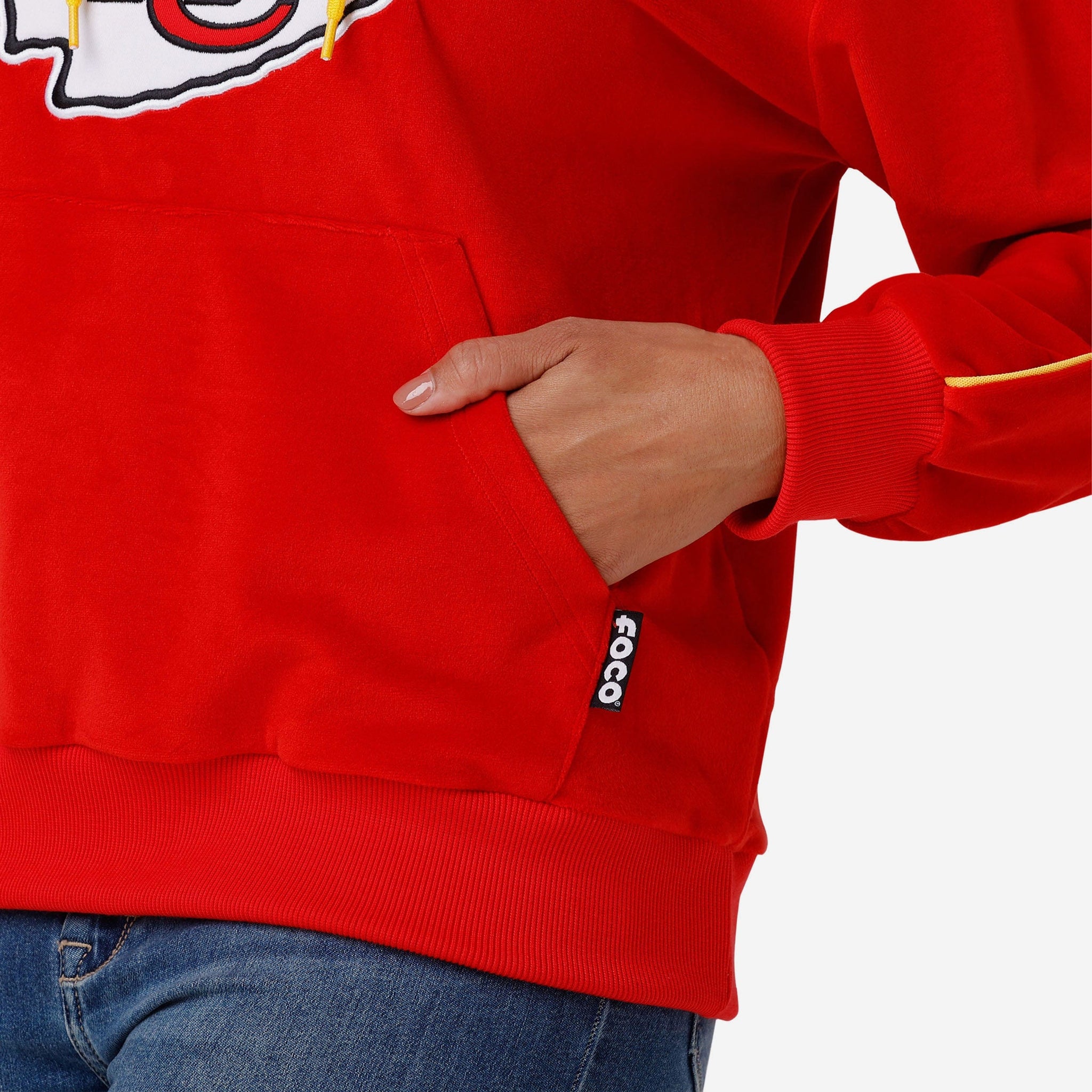Kansas City Chiefs Womens Velour Hooded Sweatshirt FOCO