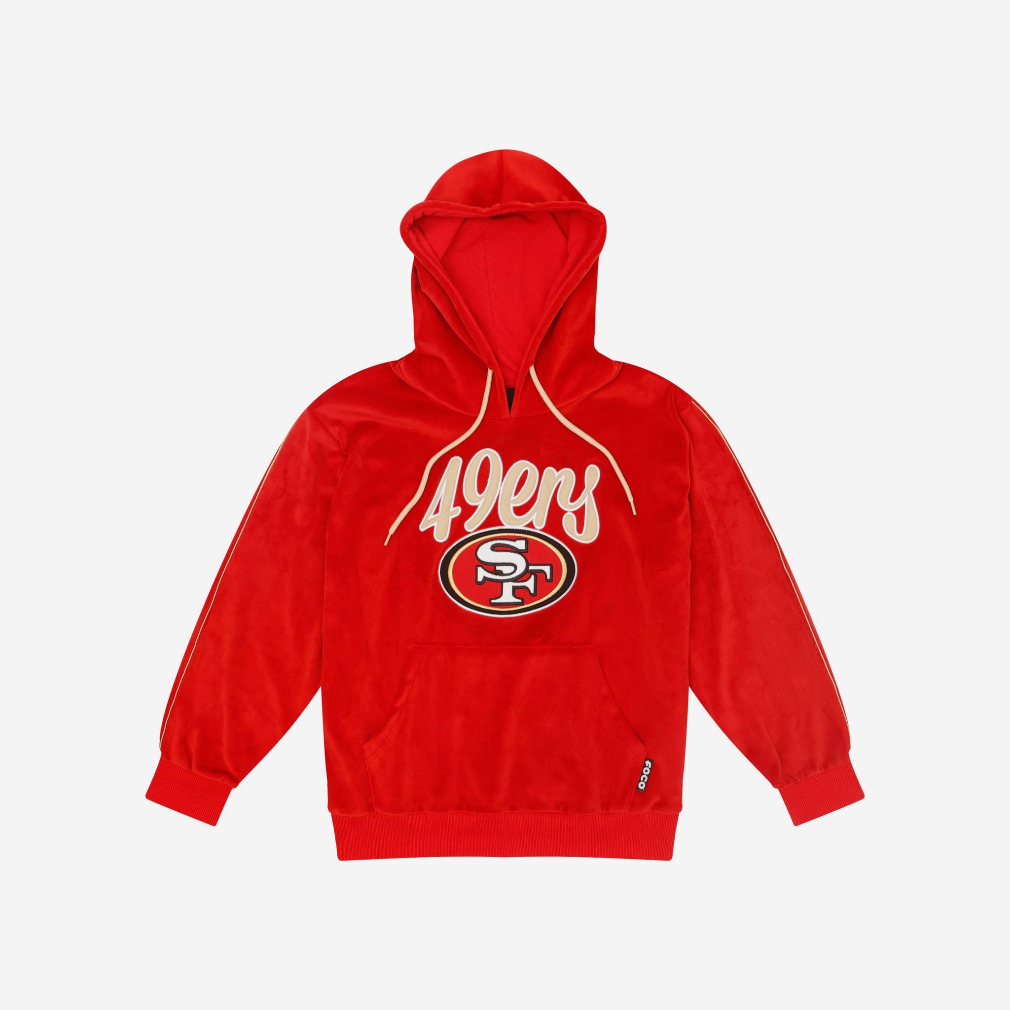 San Francisco 49ers Womens Velour Hooded Sweatshirt