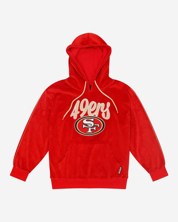San Francisco 49ers Womens Velour Hooded Sweatshirt FOCO - FOCO.com