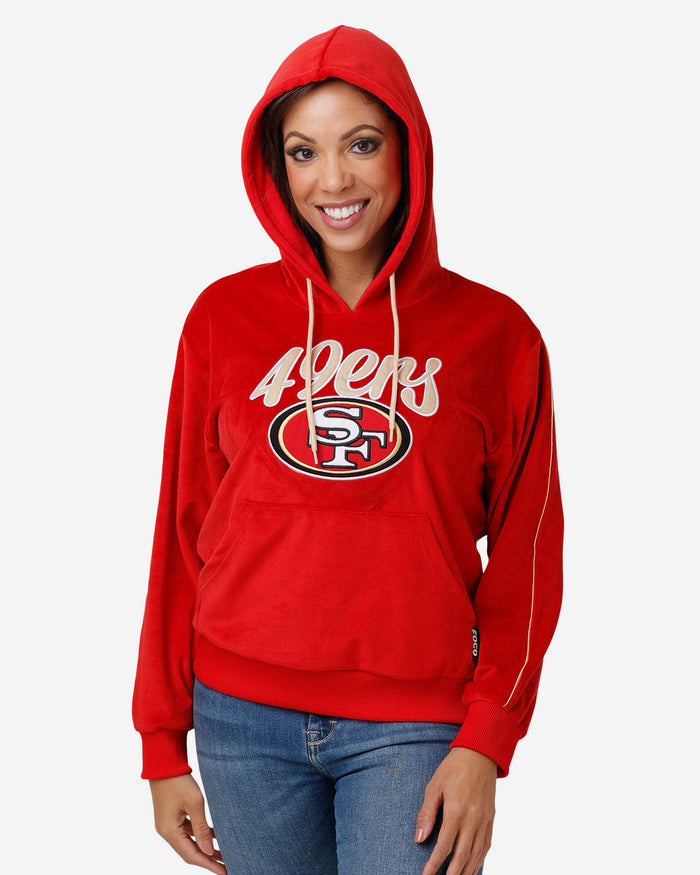 San Francisco 49ers Womens Velour Hooded Sweatshirt FOCO S - FOCO.com