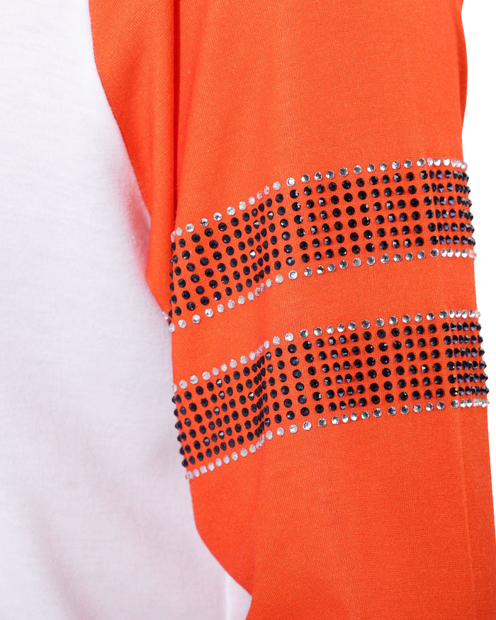 Denver Broncos Rhinestone Long Sleeve Henley FOCO S - FOCO.com