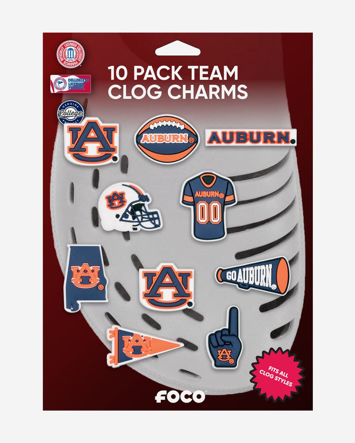 Auburn Tigers 10 Pack Team Clog Charms FOCO - FOCO.com