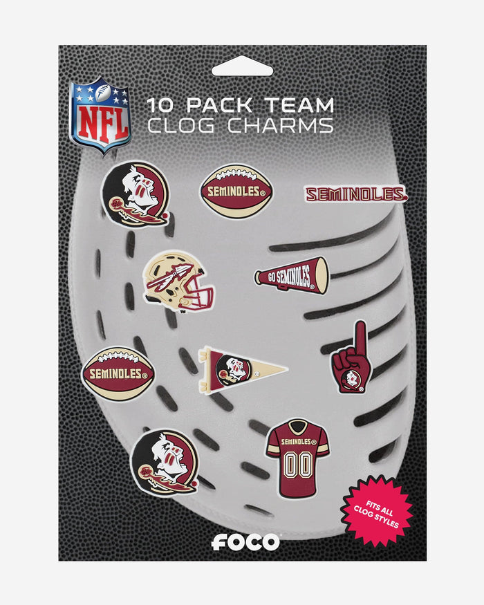 Fsu Charm Florida State Seminoles 10 Pack Team Clog Charms FOCO