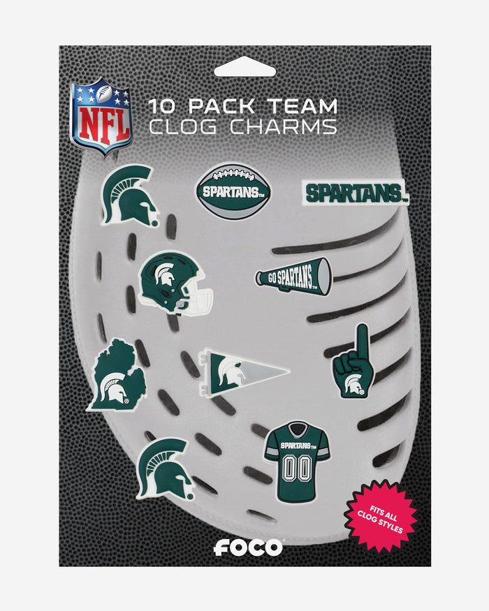 Michigan State Spartans 10 Pack Team Clog Charms FOCO - FOCO.com
