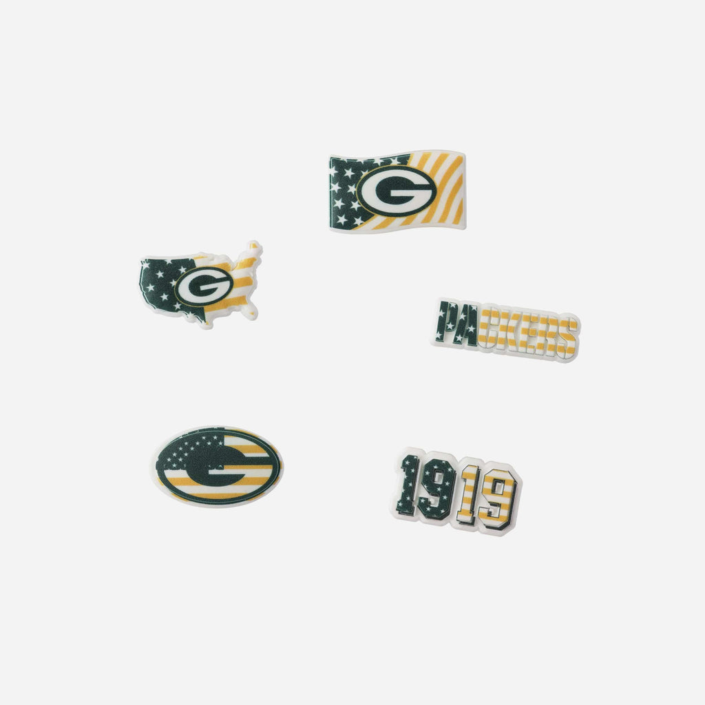 Green Bay Packers Americana 5 Pack Team Clog Charms FOCO - FOCO.com