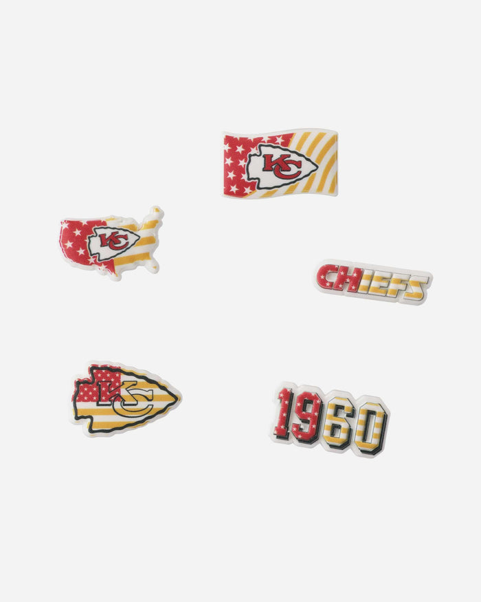 Kansas City Chiefs Americana 5 Pack Team Clog Charms FOCO - FOCO.com