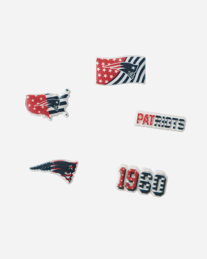 New England Patriots Americana 5 Pack Team Clog Charms FOCO - FOCO.com