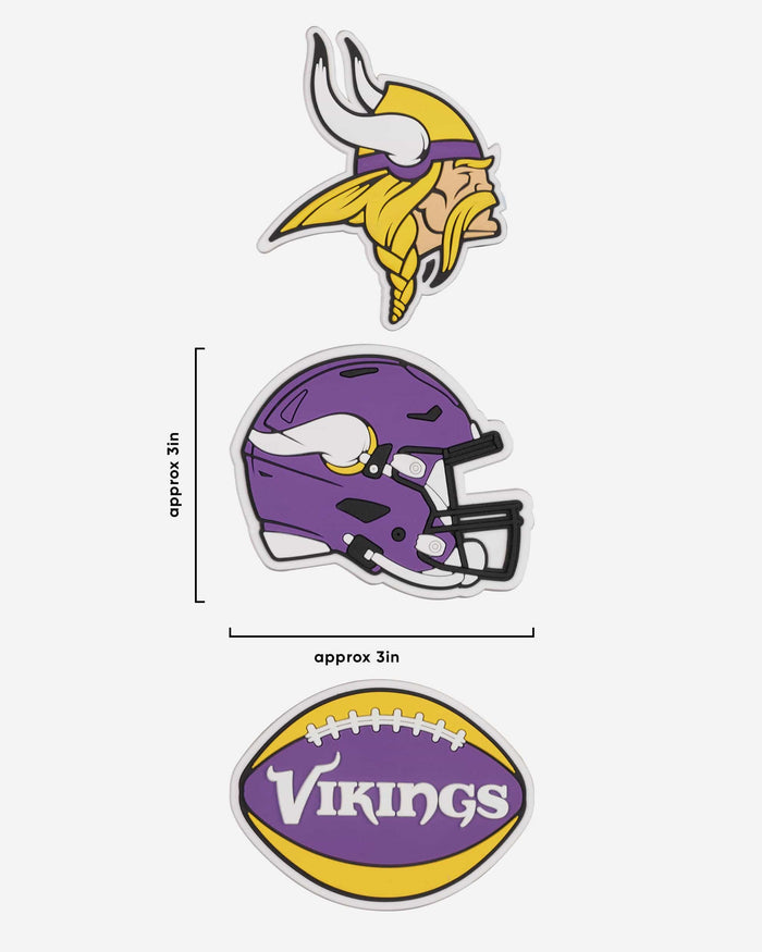 Minnesota Vikings 3 Pack Tailgate Tote Charms FOCO - FOCO.com
