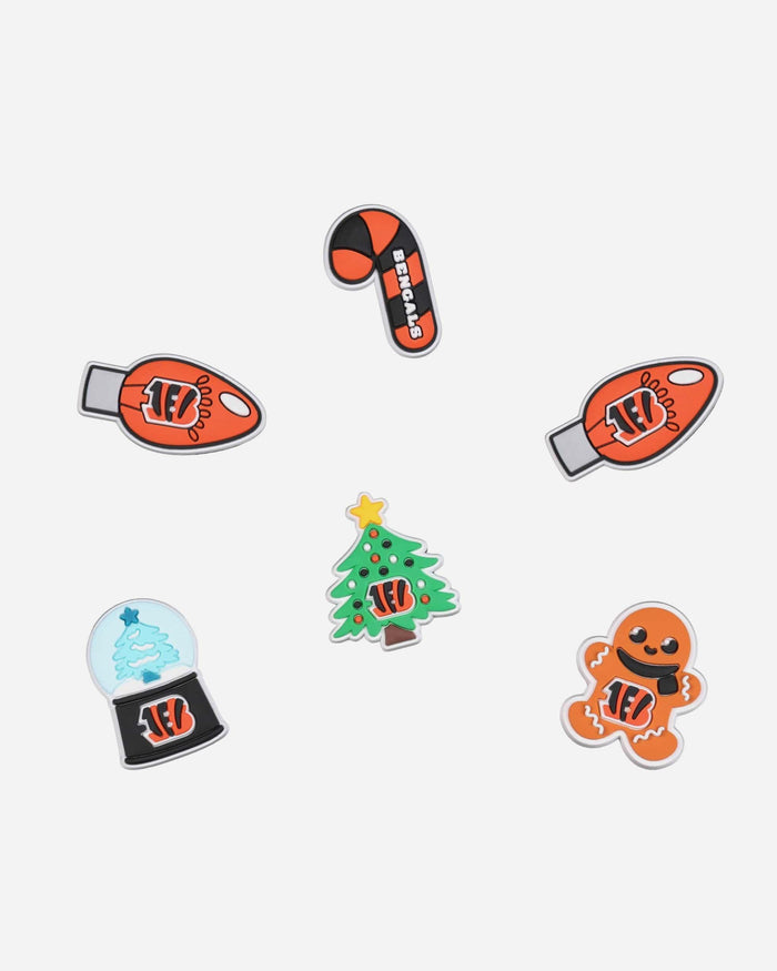 Cincinnati Bengals 6 Pack Holiday Team Clog Charms FOCO - FOCO.com