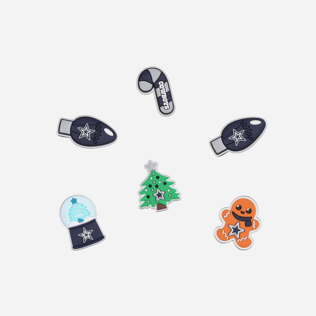 Dallas Cowboys 6 Pack Holiday Team Clog Charms FOCO - FOCO.com
