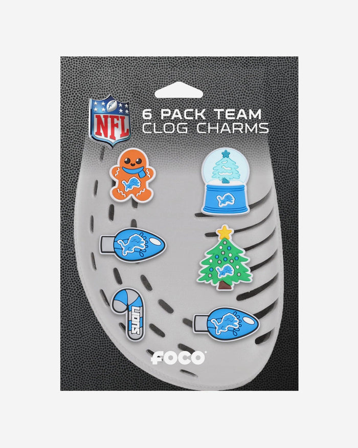Detroit Lions 6 Pack Holiday Team Clog Charms FOCO - FOCO.com