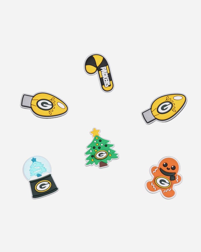 Green Bay Packers 6 Pack Holiday Team Clog Charms FOCO - FOCO.com