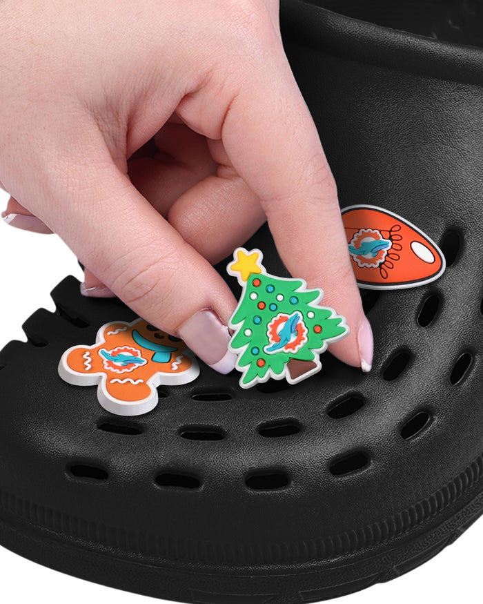Miami Dolphins 6 Pack Holiday Team Clog Charms FOCO - FOCO.com
