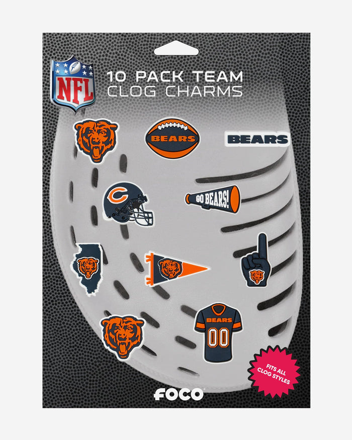 Chicago Bears 10 Pack Team Clog Charms FOCO - FOCO.com