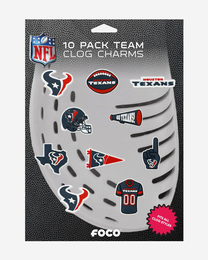 Houston Texans 10 Pack Team Clog Charms FOCO - FOCO.com