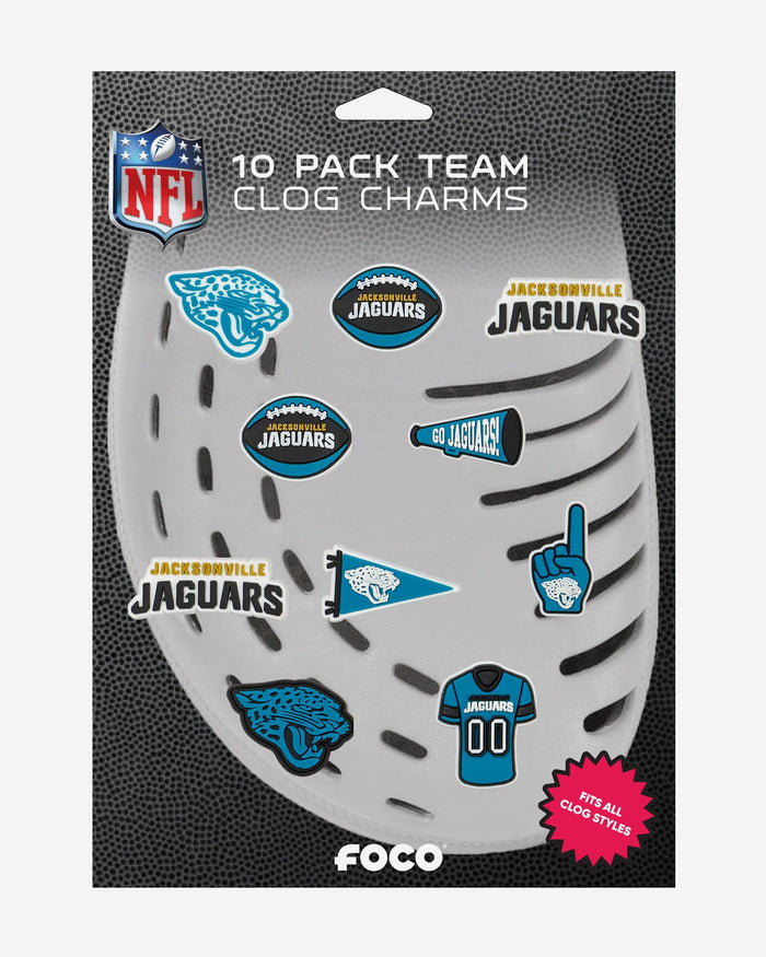 Jacksonville Jaguars 10 Pack Team Clog Charms FOCO - FOCO.com