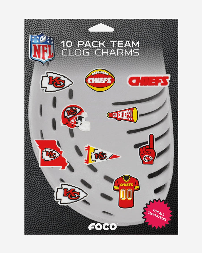 Kansas City Chiefs 10 Pack Team Clog Charms FOCO - FOCO.com